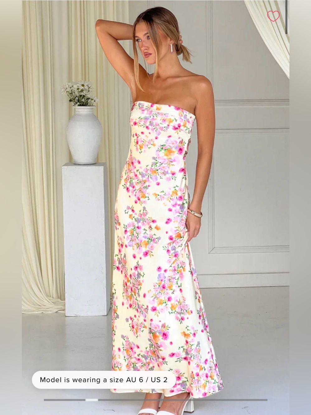 Plus Size Formal Floral Maxi Dress Strapless Spring Summer Wedding Guest